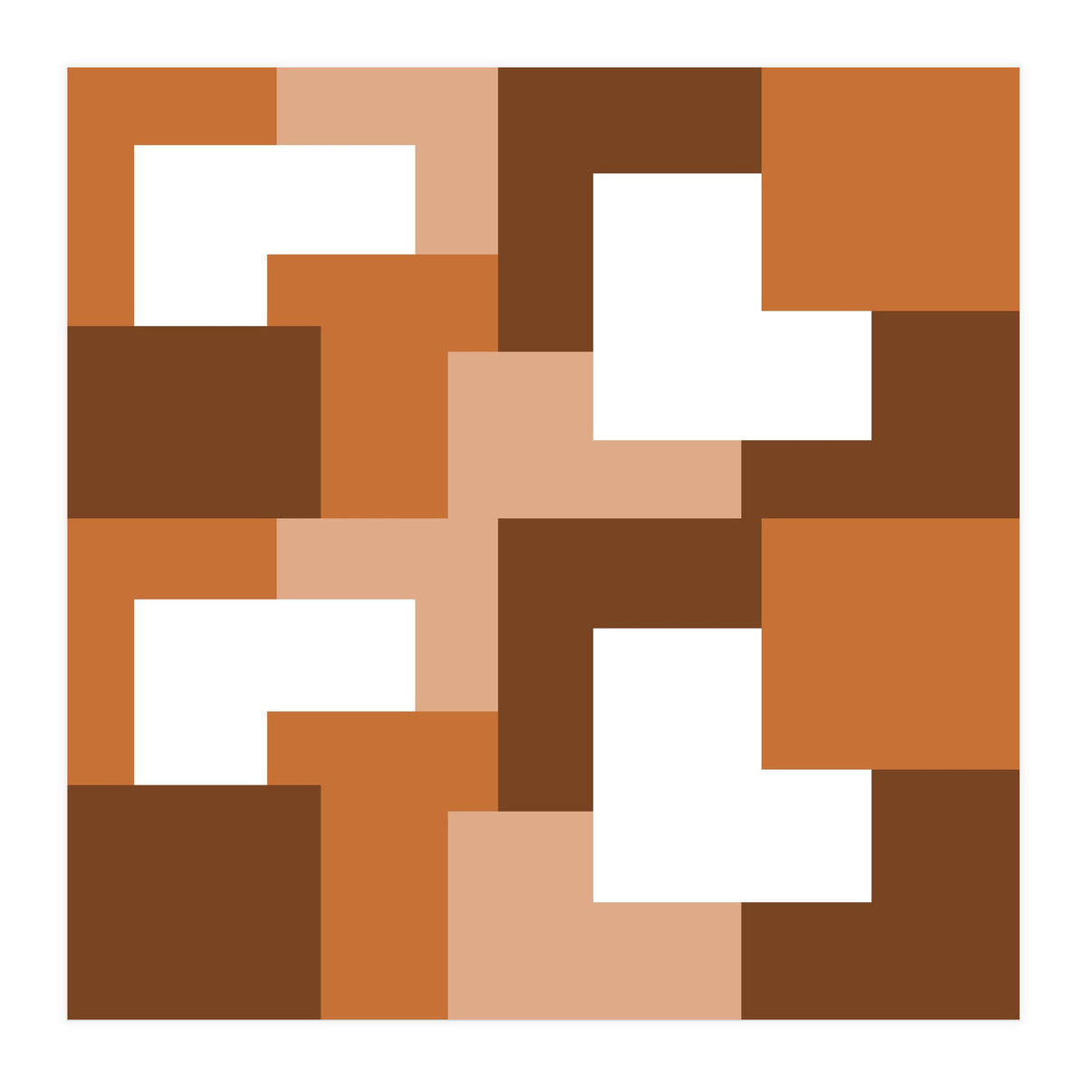 Brown Abstract Square Tiles (Print Only)