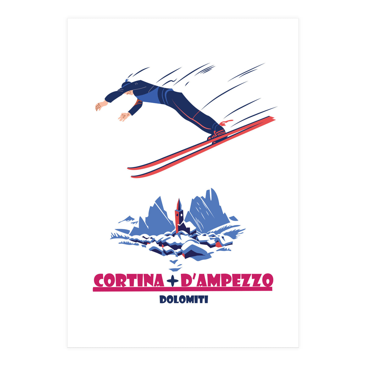 Ski Jump At Cortina Di Ampezzo (Print Only)