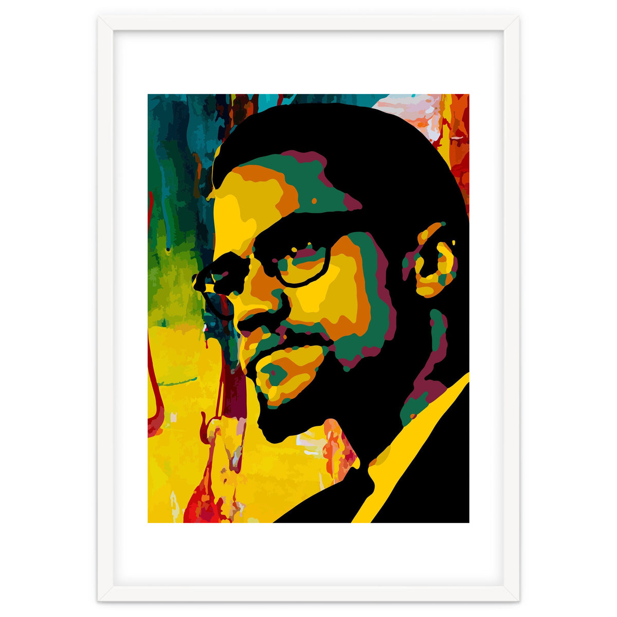 Malcolm X Colorful Abstract Art
