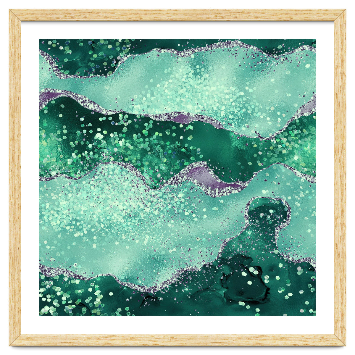 Emerald Glitter Agate Texture 02