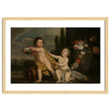 German Master (18th Century) – Two Putti with Garlands of Flowers thumbnail