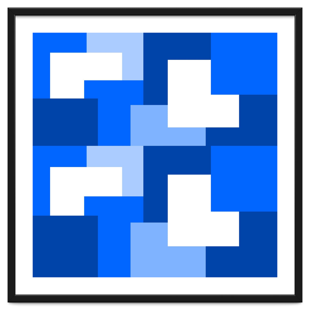 Blue Abstract Square Tiles