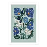 Klimt Flowers Light Blue (Print Only) thumbnail