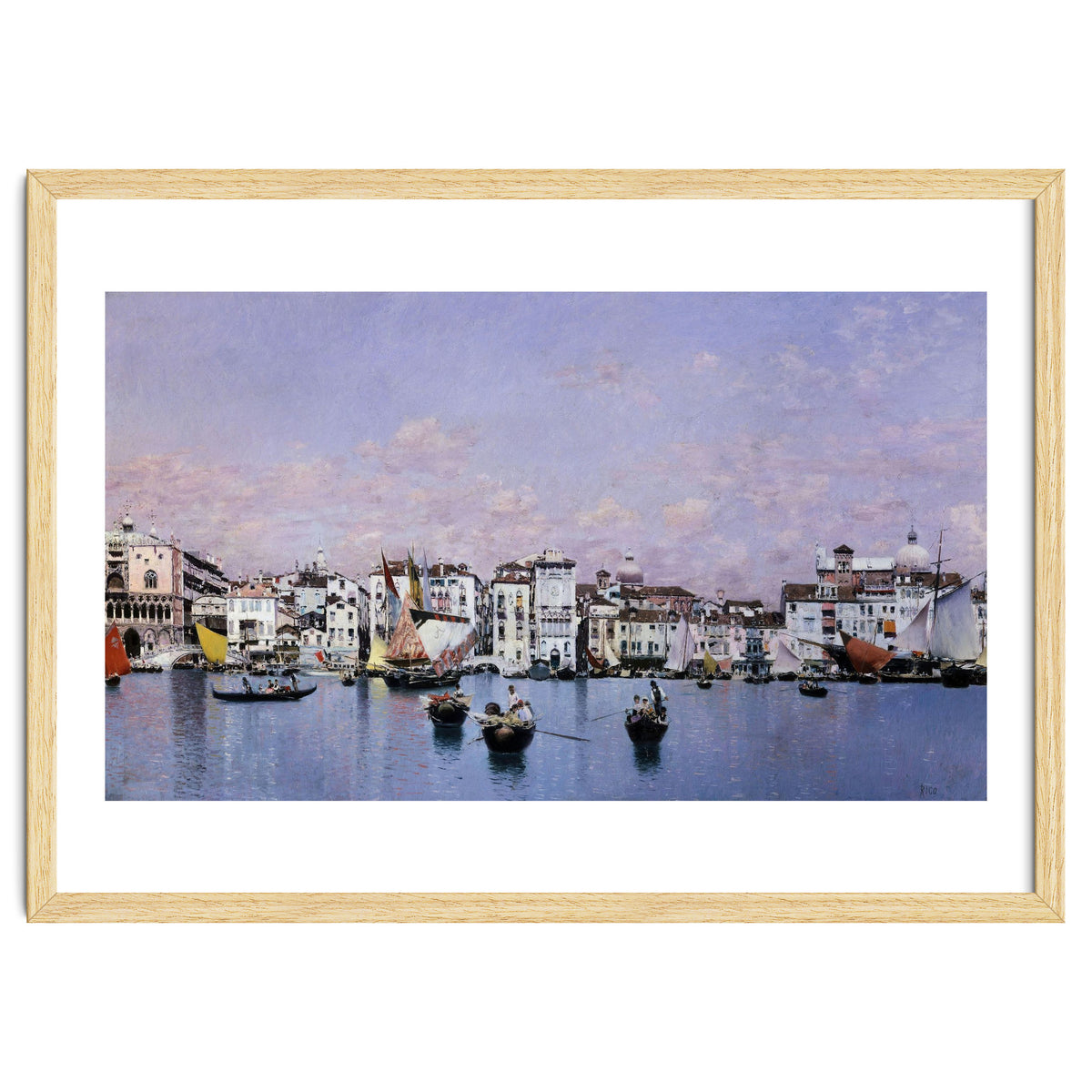 'La riva degli Schiavoni en Venecia', 1873, Oil on canvas, 42 cm x 72 cm.