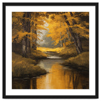 Golden Autumn Forest River