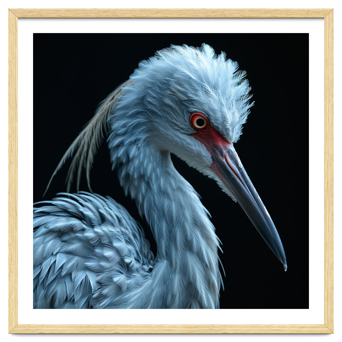Striking Portrait Of A Blue Heron Bird