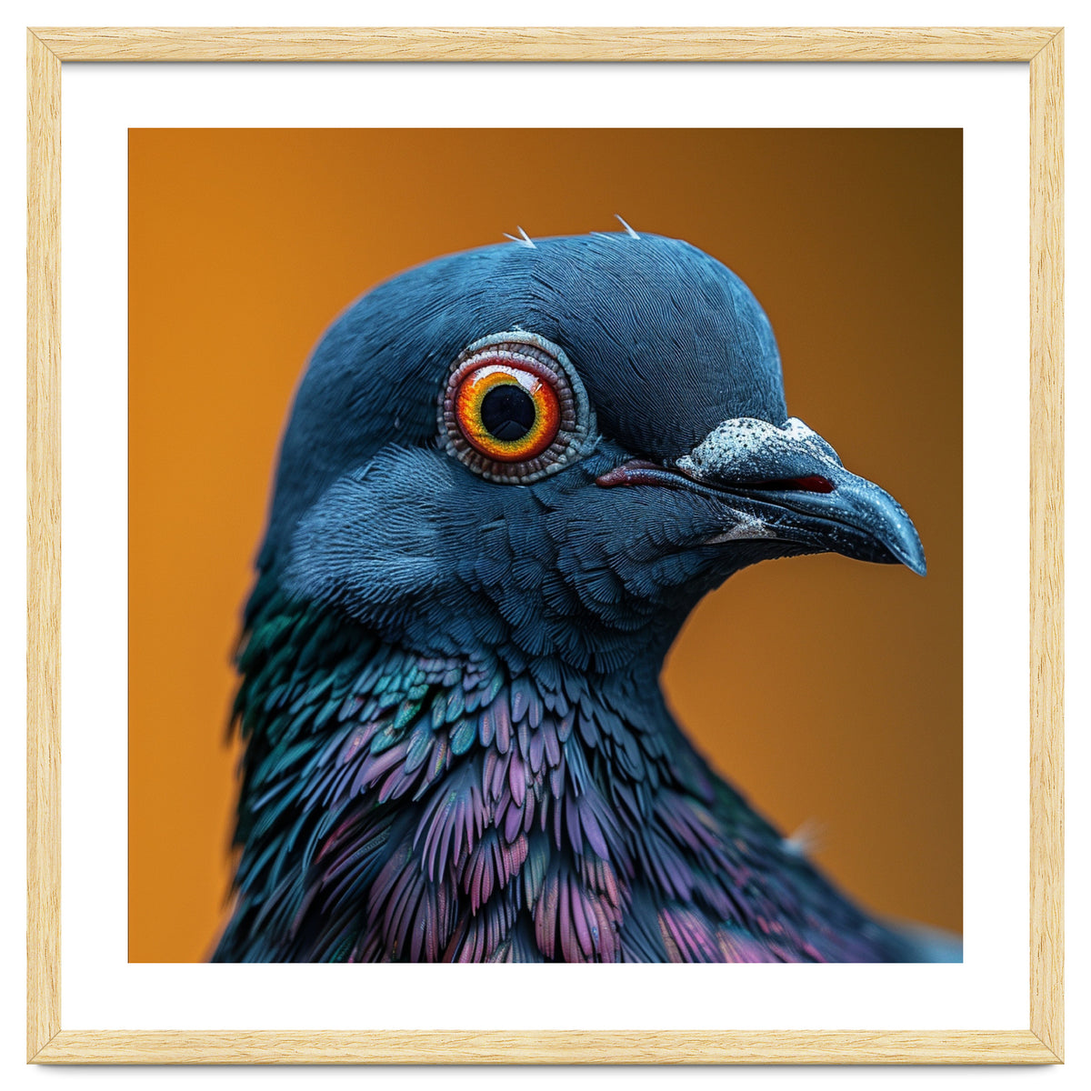 Close Up Of A Pigeon's Head And Neck