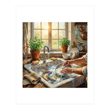 Cozy Kitchen Oil Painting (Print Only) thumbnail