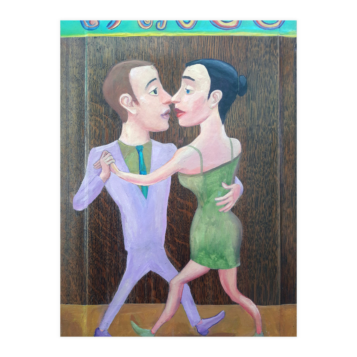 Pareja De Tango 2 Madera (Print Only)