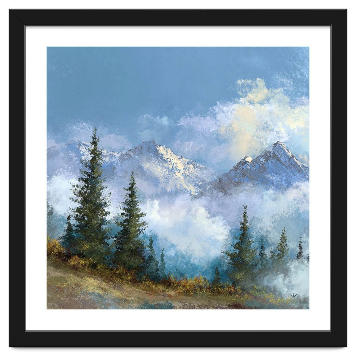 Majestic Snow-Capped Alpine Peaks