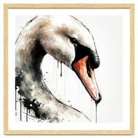 Watercolor Swan Portrait