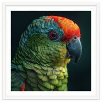 Close Up Colorful Parrot Bird Feather