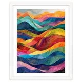 Vibrant Abstract Ribbon Landscape Art thumbnail