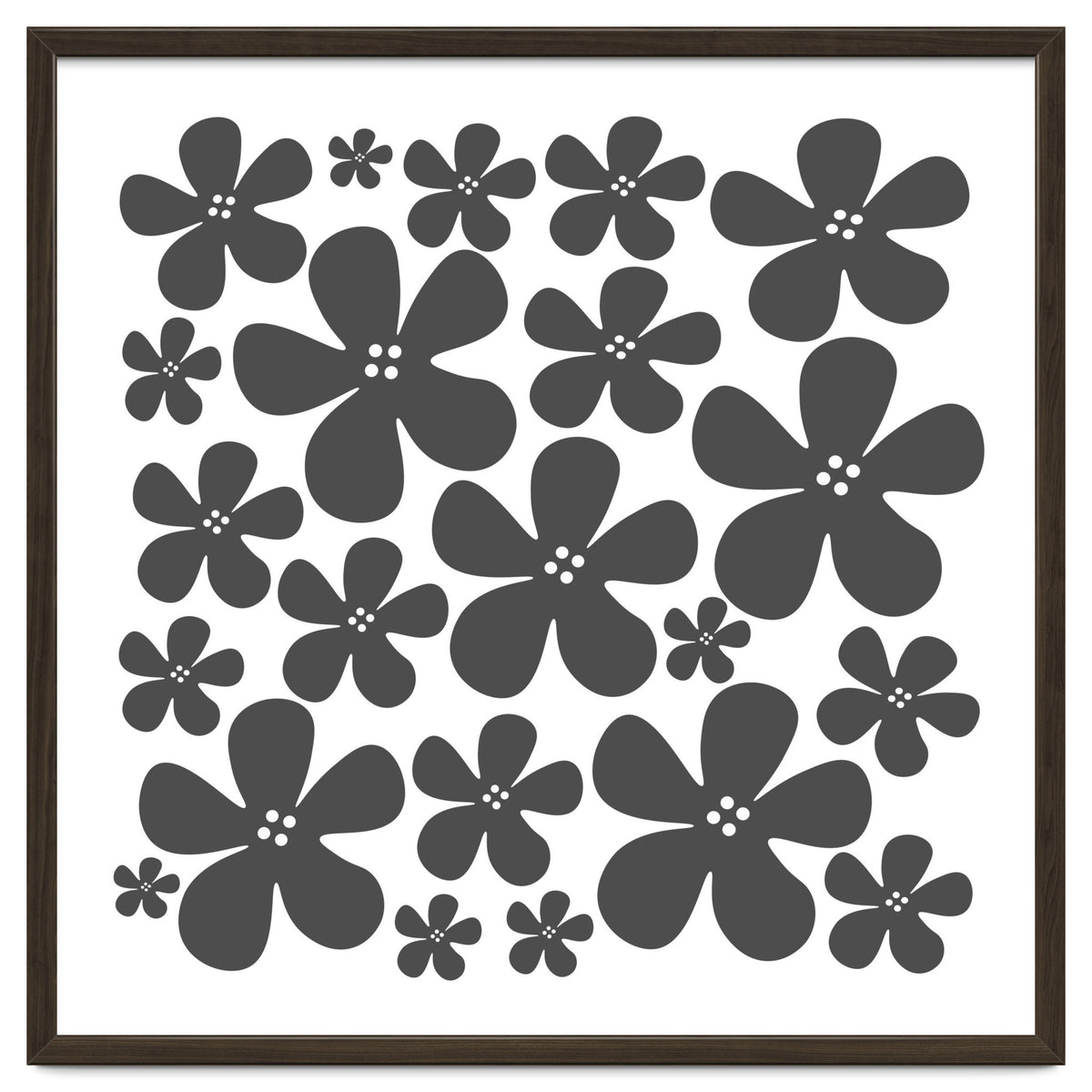 Grey Flowers Pattern