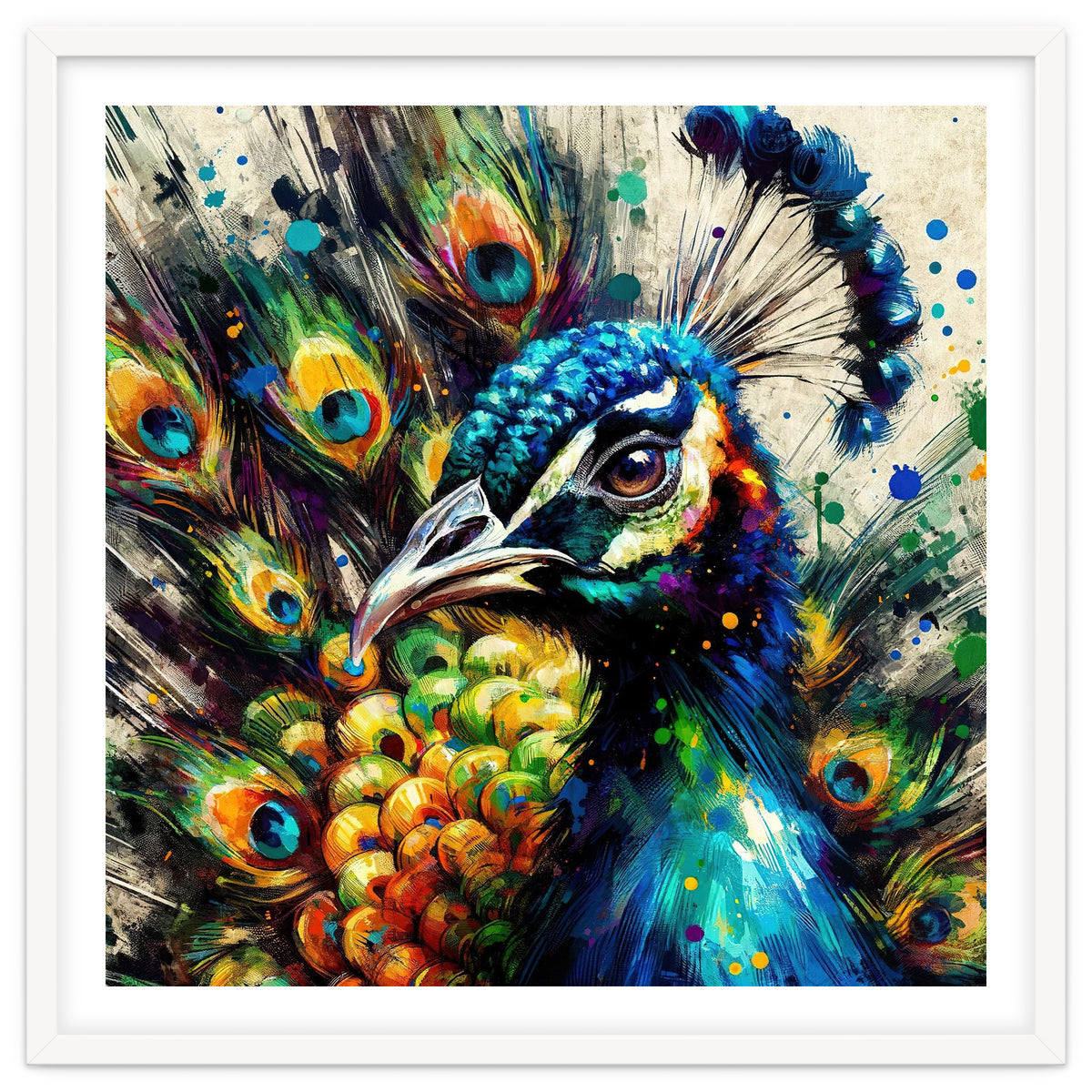 Vibrant Peacock Portrait
