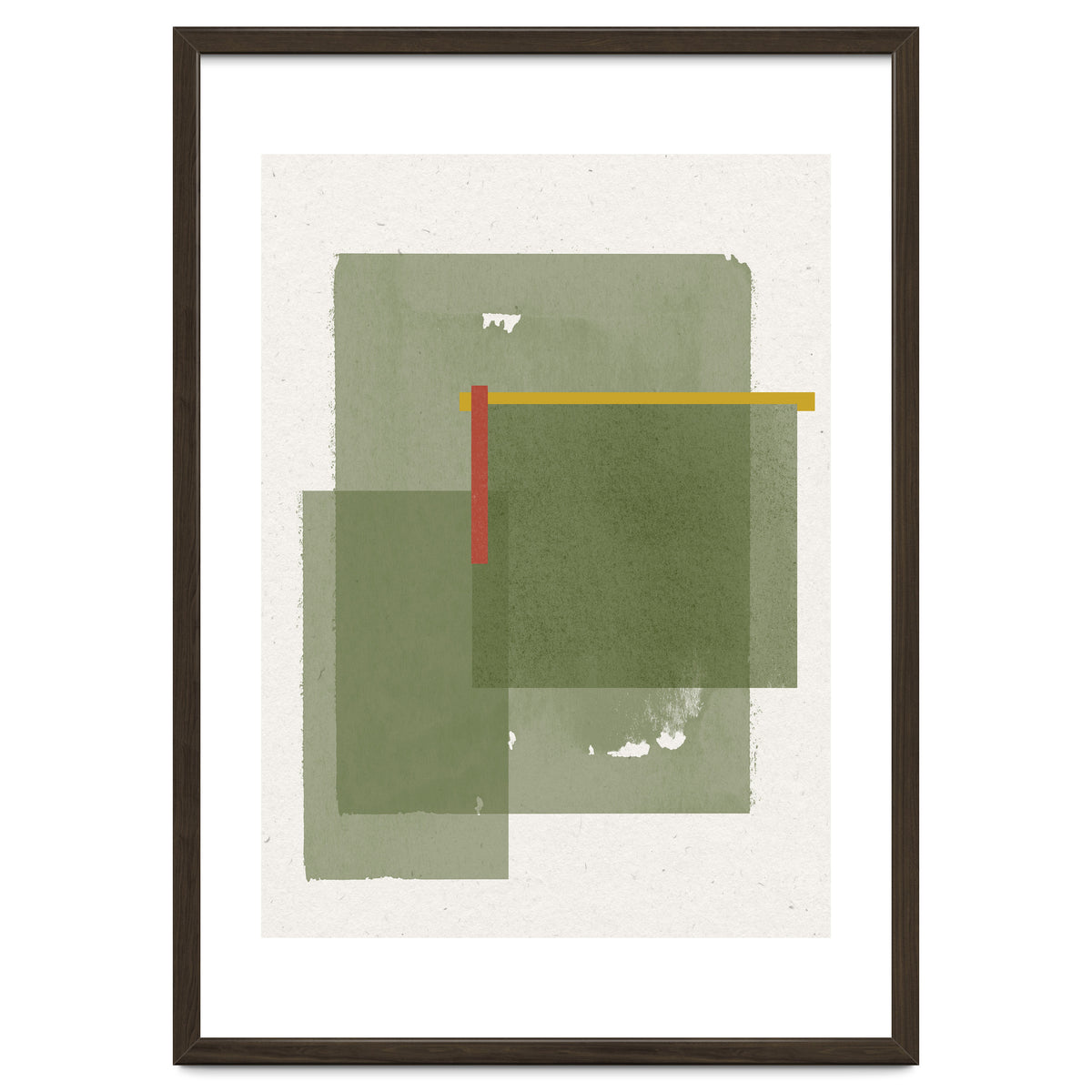 GREEN WATERCOLOR SHAPES NO.2