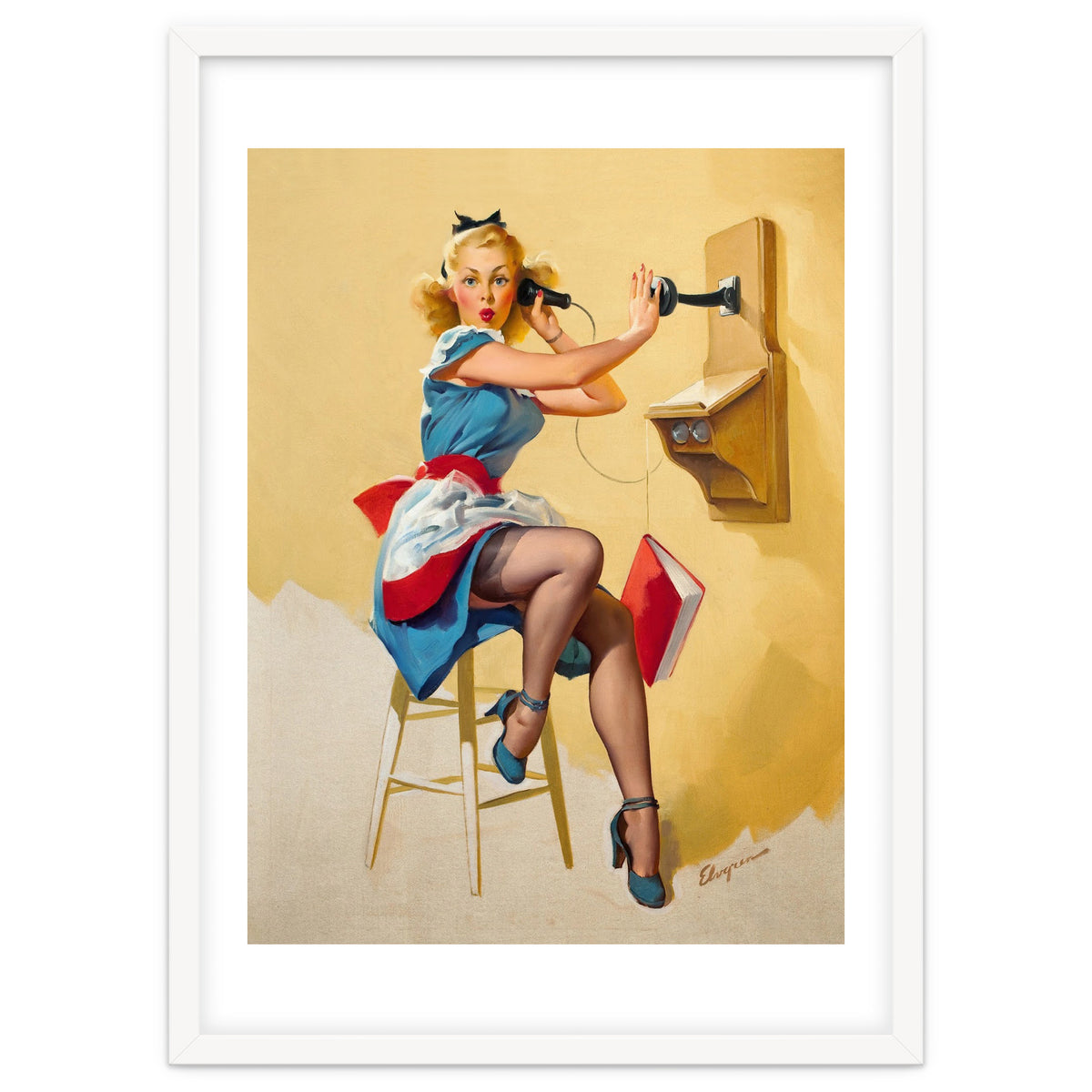 Pinup Gossip Girl On The Phone