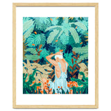 Backyard | Jungle Tropical Nature Painting | Botanical Plant Lady Banana Tree Garden Watercolor thumbnail