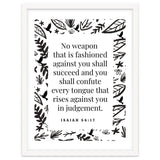 No weapon that is fashioned against you shall succeed and you shall confute every tongue that rises against you in judgement Isaiah 54:17 thumbnail