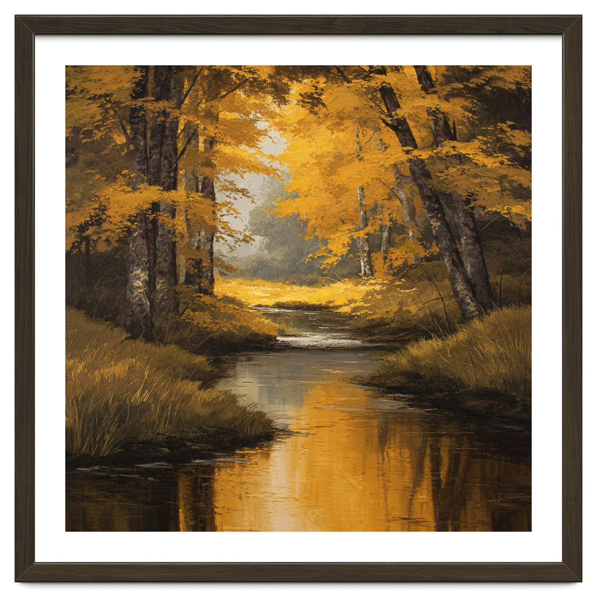Golden Autumn Forest River