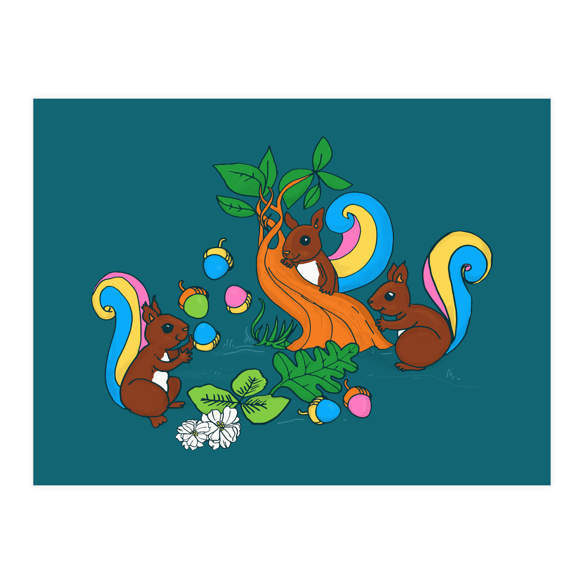 Friendly squirrels (Print Only)