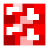 Red Abstract Square Tiles (Print Only) thumbnail