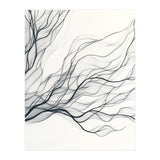 Abstract Black Branching Lines Flowing (Print Only) thumbnail