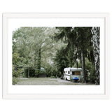 Travel trailer in the green garden thumbnail