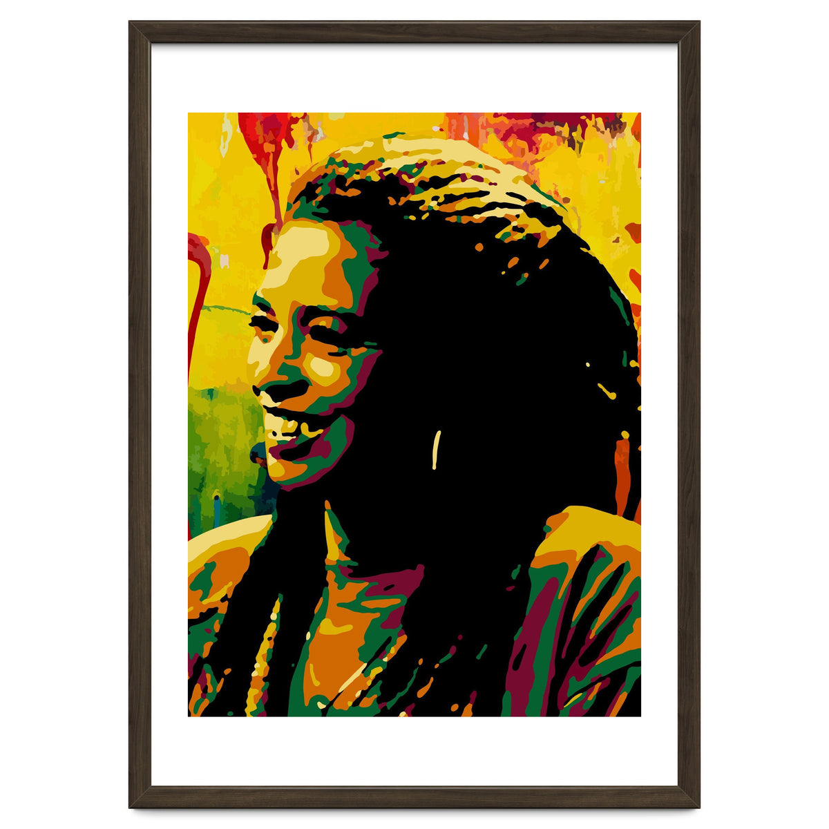 Angela Davis Colorful abstract Art