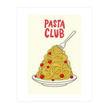 Pasta Club Illustration, Spaghetti and Tomatoes Art Print for Kitchen Wall Decor (Print Only) thumbnail