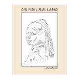 Girl With A Pearl Earring Johannes Vermeer Ascii Art (Print Only) thumbnail