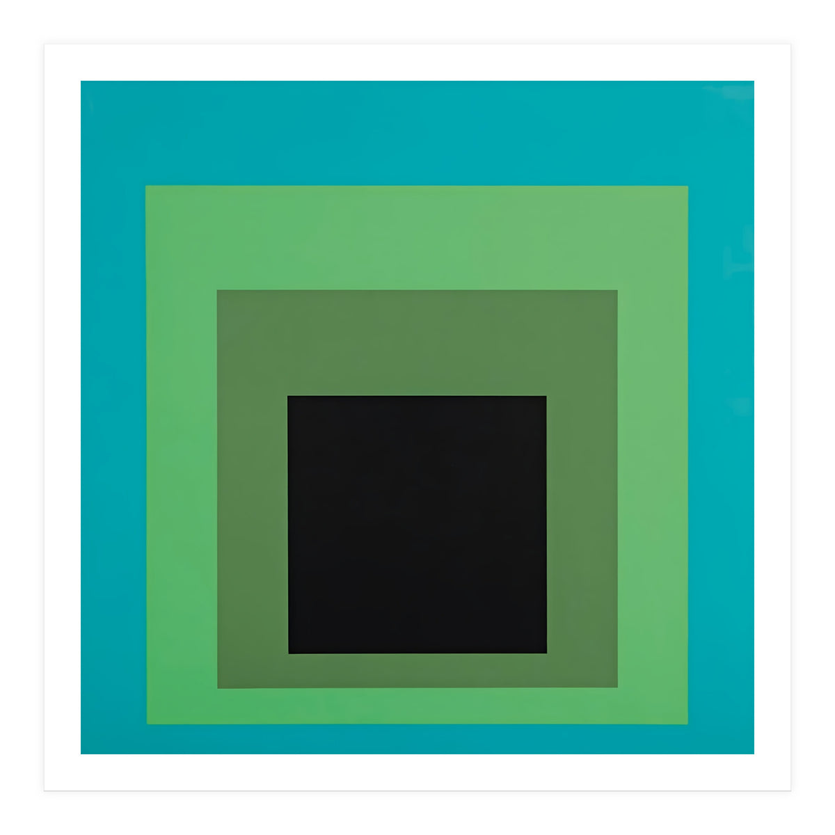 JOSEF ALBERS - HOMAGE TO THE SQUARE GREEN BLACK (Print Only)