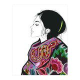 Embroidery Realistic Digital Embroidery Fashion Illustration Art Print Viddy Pop Studio Mood Room (Print Only) thumbnail