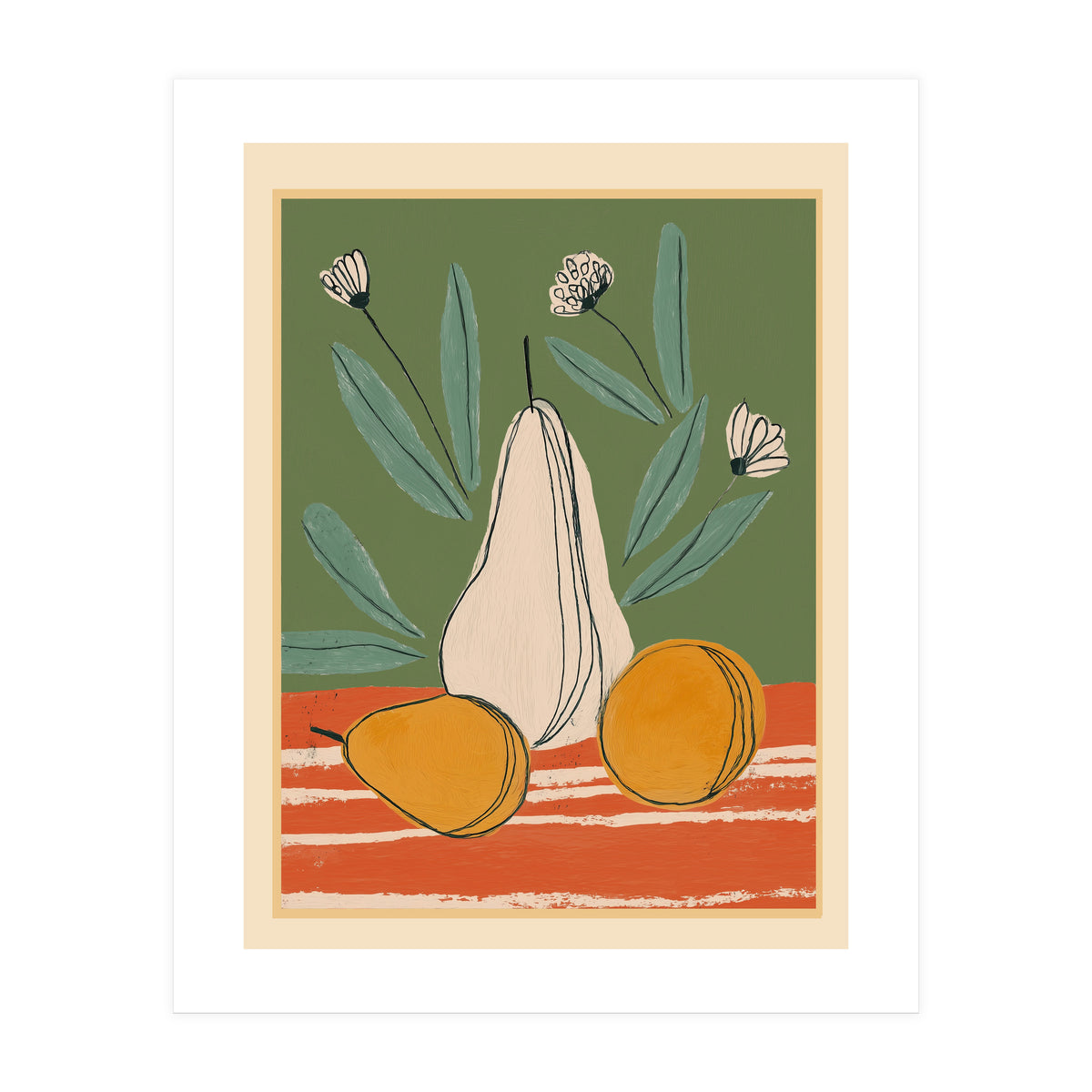 Abstract Pear Still Life (Print Only)