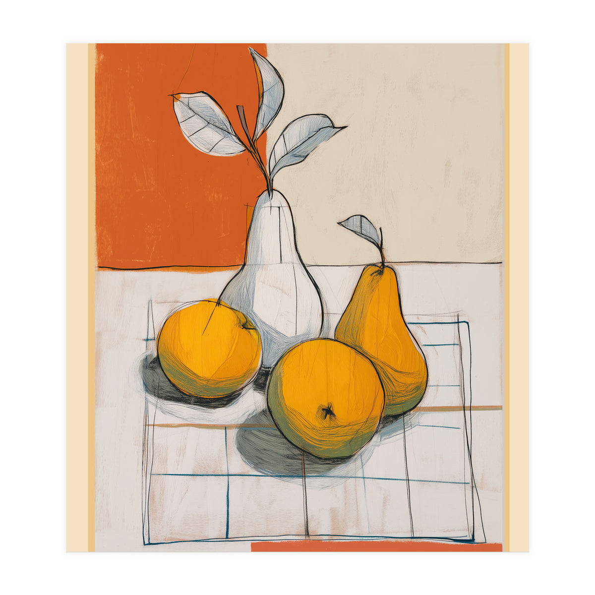 Modern Pear Still Life (Print Only)