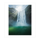 Ethereal Moonlight Over Midnight Ocean Waves with Shimmering Silver (Print Only) thumbnail