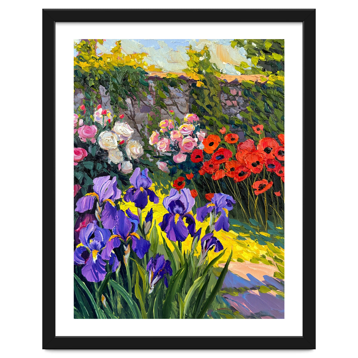 Sun-Drenched Secret Garden Oil Painting