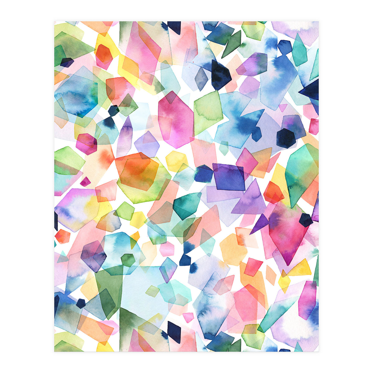 Colorful Watercolor Crystals and Gems (Print Only)