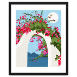 Bougainvillea Arch, Greece Santorini Architecture Travel, Summer Botanical Nature Bohemian, Eclectic Boho thumbnail