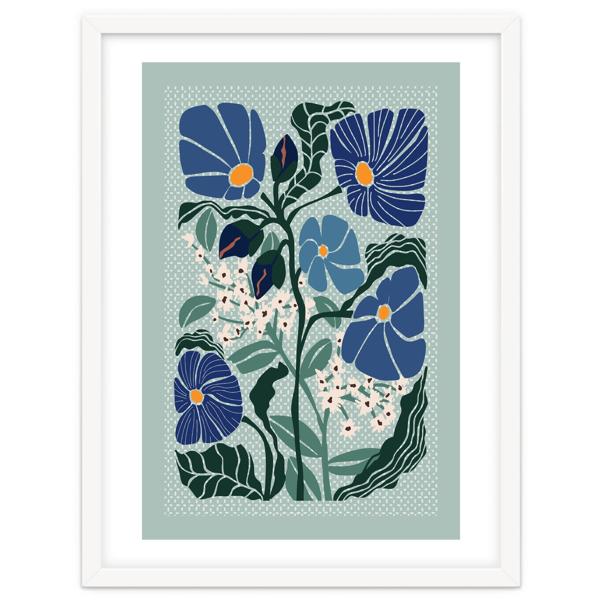 Klimt Flowers Light Blue