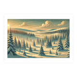 Vintage Finland, Lapland Winter Forest Poster (Print Only) thumbnail