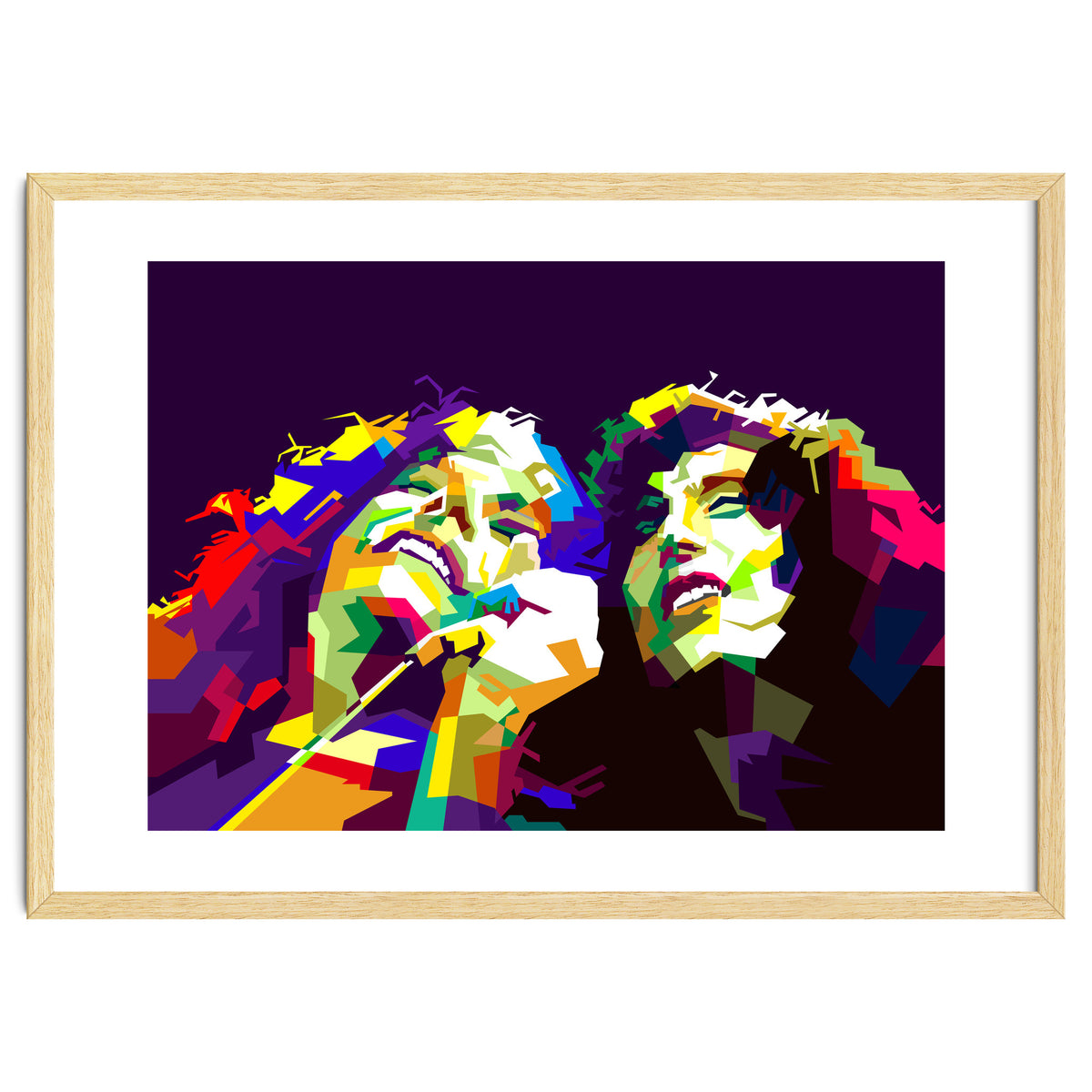 Robert Plant And Jimmy Page Pop Art WPAP