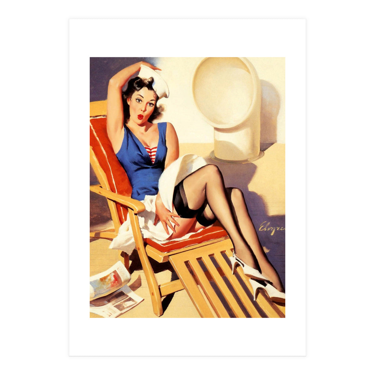 Sudden Wind On The Shipboard Cruiser (Print Only)