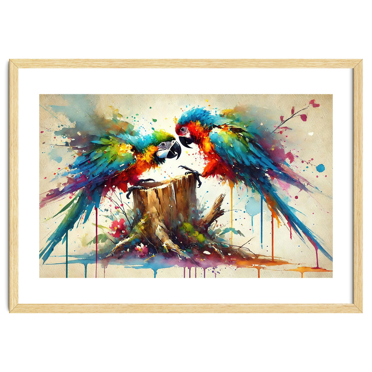 Tropical Macaw Pair