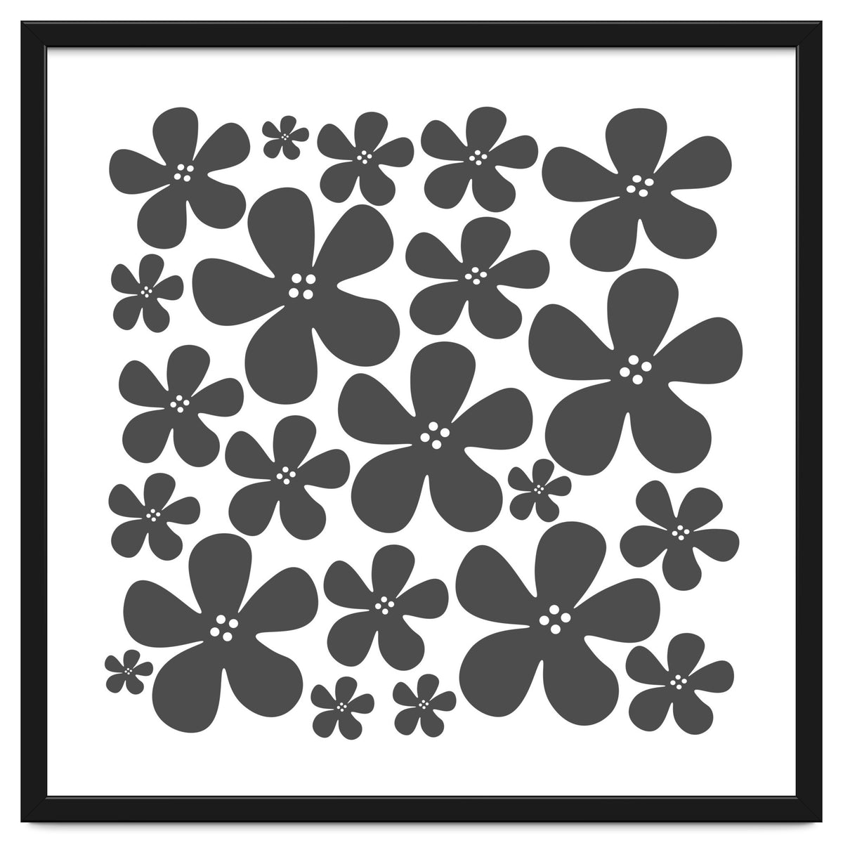 Grey Flowers Pattern