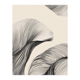 Black And White Flowing Lines Organic Shapes  (Print Only) thumbnail