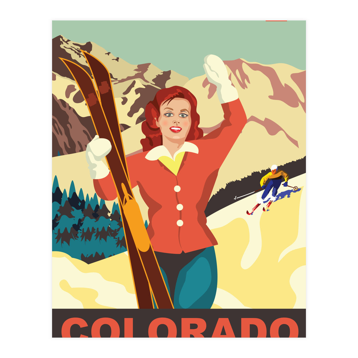 Colorado Ski Girl (Print Only)