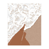 Shorelines, Girl On Ocean Beach, Sea Nature Landscape Travel Summer, Bohemian Black Woman Sand Waves Self Care (Print Only) thumbnail