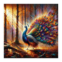 Majestic Peacock In Enchanted Forest (Print Only)