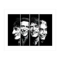 The Rolling Stones Black Portrait  (Print Only)